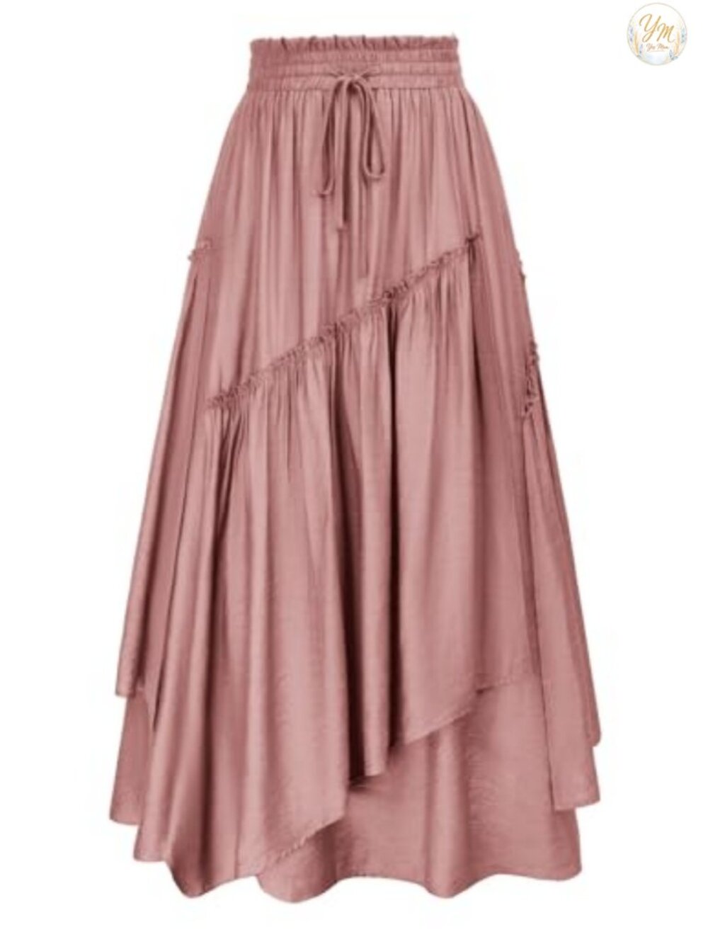 Renaissance Flowy Tiered Maxi Skirt for Women - A-Line Ankle Length
